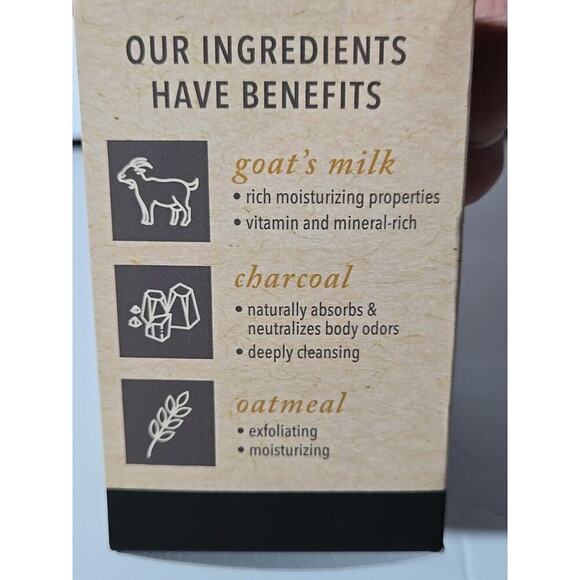 OC.MEN GOAT'S MILK & Charcoal Moisturizing bar soap for men, 3 bars - Picture 4 of 16